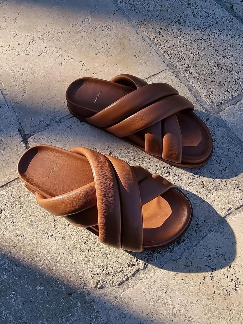 ANINE BING • Lizzie Slides in Cognac